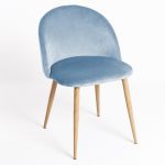 Cadeira Vint Veludo Azul