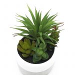 Sinder Planta Artificial Cactus 20 cm + Vaso Cerâmico