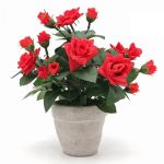 Sinder Planta Artificial com Vaso Ceramico Mini Rosal 29 cm