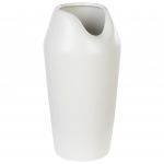 Beliani Vaso Decorativo Branco em Cerâmica com 33 cm de Altura em Estilo Contemporâneo XX - 4255664828507
