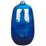 Beliani Vaso Decorativo Azul 45 cm em Terracota Alto Moderno Sala de Estar Quarto 27x27x45 - 4255664811684
