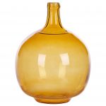 Beliani Vaso Decorativo em Vidro Cor-de-laranja 34 cm Fabrico Artesanal Acessório para Interior Mesa Consola Design Moderno 23x23x34 - 4251682280587