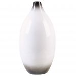 Beliani Vaso Decorativo a Preto e Branco 46 cm Terracota Moderna e Elegante 21x21x46 - 4251682256643