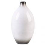 Beliani Vaso Decorativo a Preto e Branco 36 cm Terracota Moderna e Elegante 20x20x36 - 4251682256681