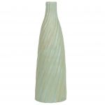 Beliani Vaso Decorativo de Terracota Verde Clara com 54 cm de Altura em Estilo Moderno 18x18x54 - 4251682211062