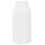 Beliani Vaso Decorativo Branco em Cerâmica de Forma Cilíndrica com 32 cm de Altura e Estilo Elegante 14x14x32 - 4260624118789