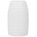Beliani Vaso Decorativo Branco em Cerâmica Cilíndrico de 25 cm de Altura No Estilo Zen 14x14x25 - 4260624118161
