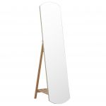 Beliani Espelho de Pé Vidro MDF 35 X 150 cm com Prateleira Decorativo Moldura Design Moderno 47x35x150 - 4251682286572