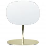 Beliani Espelho de Maquilhagem em Metal Dourado 20 X 14 cm Mesa de Cosméticos 20x9x31 - 4255664811547