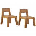 Beliani Conjunto de 2 Cadeiras de Jardim em Madeira de Acácia Interior e Exterior Design Rústico 61x59x81 - 4251682282598