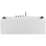 Beliani Banheira de Hidromassagem Branca em Acrílico Sanitário 173 X 82 cm com Jatos de Hidromassagem e Encosto de Cabeça para 2 Pessoas 173x82x60 - 4251682234368