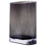 Beliani Vaso de Vidro Cinzento para Flores 20 cm Decoração de Mesa Casa Decoração Moderna Design 8x15x20 - 4251682294737