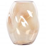 Beliani Vaso de Vidro Laranja para Flores 20 cm Decoração de Mesa Casa Decoração Moderna Design 16x16x20 - 4251682294720