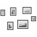 Beliani Conjunto de 6 Molduras de MDF Preto para Fotografias de Vários Tamanhos Ganchos de Galeria Modernos 2x22x28 - 4251682276238