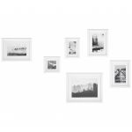 Beliani Conjunto de 6 Molduras de MDF Branco para Fotografias de Vários Tamanhos Ganchos de Galeria Modernos 2x22x28 - 4251682276221