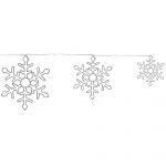 Beliani Decoração de Natal para Exterior em Metal Prateado com led Conjunto de 3 Flocos de Neve para Suspender 7x25/34/42x30/39/50 - 4251682269926