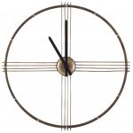 Beliani Relógio de Parede com Moldura de Ferro Dourado Design Minimalista sem Números Redondos 64 cm 6x64x64 - 4251682242073