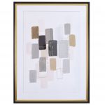 Beliani Quadro com Moldura com Arte em Papel para Parede 60 X 80 cm Multicolor com Padrão Abstrato 5x60x80 - 4251682251334