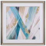 Beliani Quadro com Moldura com Arte em Papel para Parede 60 X 60 cm Multicolor com Padrão Abstrato 4x60x60 - 4251682251280