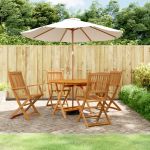 vidaXL 5 Peças Conjunto de Jantar para Jardim Madeira de Acácia Maciça - 3203353