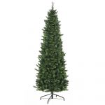 HomCom Árvore de Natal Artificial 180 cm Árvore de Natal com 648 Ramos Fácil de Montar e Base Desmontável de Aço Ø70x180 cm Verde - 830-737V00GN