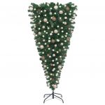 vidaXL Árvore de Natal Artificial Invertida com Luzes Led/bolas 210 cm - 3078058