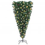 vidaXL Árvore de Natal Artificial Invertida com Luzes Led/bolas 210 cm - 3078017