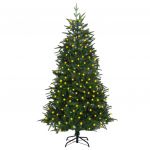 vidaXL Árvore Natal Artificial com Luzes LED 180 cm Pvc e Pe Verde - 3077780
