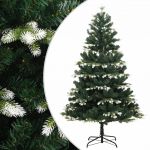 vidaXL Árvore de Natal Artificial Articulada com Flocos de Neve 120 cm - 356755