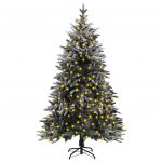 vidaXL Árvore de Natal Artificial com Luzes led e Neve Pvc e Pe 120 cm - 3077783