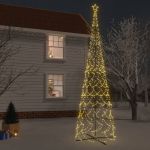Árvore de Natal em Cone 3000 Luzes led 230x800 cm Branco Quente - 343517