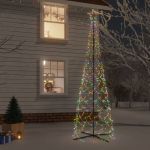 Árvore de Natal em Cone 500 Luzes led 100x300 cm Colorido - 343508