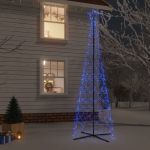 Árvore de Natal em Cone 500 Luzes led 100x300 cm Azul - 343507