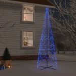 Árvore de Natal em Cone 1400 Luzes led 160x500 cm Azul - 343511