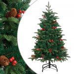 Árvore de Natal Artificial Articulada com Pinhas e Bagas 150 cm - 358375