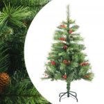 Árvore de Natal Artificial Articulada com Pinhas e Bagas 150 cm - 357706