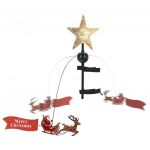 Estrela de Árvore de Natal com Pai Natal e Luz led - 439806