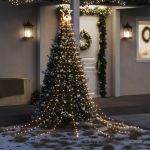 Iluminação P/ Árvore de Natal 320 Luzes led 375cm Branco Quente - 356923