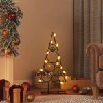 VidaXL Árvore de Natal para Decoração 60 cm Metal Preto - 359597