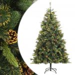 VidaXL Árvore de Natal Artificial Articulada com Pinhas 240 cm - 357704