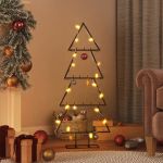 VidaXL Árvore de Natal para Decoração 125 cm Metal Preto - 359593