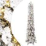 VidaXL Árvore Natal Artificial com 130 Luzes led e Flocos de Neve 210cm - 357699