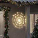 VidaXL Iluminação Estrelar P/ Natal 140 Luzes led 17 cm Branco Quente 356219