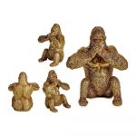 Gift Decor Figura Decorativa Gorila Dourado Resina (11 X 18 - Gy001s3609568