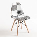 Dudeco Cadeira Oslo Multicolores Patchwork Branco e Preto