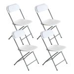 7house Pack 4 Cadeiras Dobráveis Brancas 49x44.5x80.5cm - 75808000400