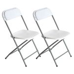 7house Pack 2 Cadeiras Dobráveis Brancas 49x44.5x80.5cm - 75808000200