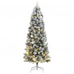 VidaXL Árvore Natal Artificial Articulada com 300 Luzes led + Bolas 180cm - 3210501