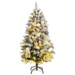 VidaXL Árvore Natal Artificial Articulada com 150 Luzes led + Bolas 150cm - 3210106