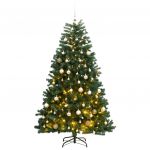 VidaXL Árvore Natal Artificial Articulada com 300 Luzes led + Bolas 240cm - 3210148